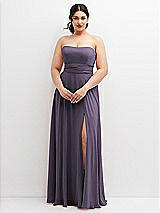 Alt View 4 Thumbnail - Lavender Chiffon Convertible Maxi Dress with Multi-Way Tie Straps