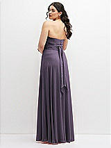 Alt View 6 Thumbnail - Lavender Chiffon Convertible Maxi Dress with Multi-Way Tie Straps