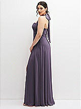 Side View Thumbnail - Lavender Chiffon Convertible Maxi Dress with Multi-Way Tie Straps