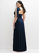 Alt View 3 Thumbnail - Midnight Navy Chiffon Convertible Maxi Dress with Multi-Way Tie Straps