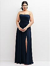 Alt View 4 Thumbnail - Midnight Navy Chiffon Convertible Maxi Dress with Multi-Way Tie Straps