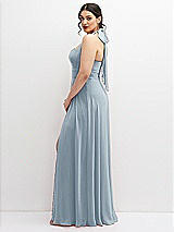 Side View Thumbnail - Mist Chiffon Convertible Maxi Dress with Multi-Way Tie Straps