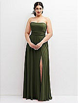 Alt View 4 Thumbnail - Olive Green Chiffon Convertible Maxi Dress with Multi-Way Tie Straps