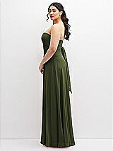 Alt View 5 Thumbnail - Olive Green Chiffon Convertible Maxi Dress with Multi-Way Tie Straps