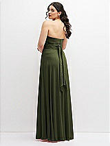 Alt View 6 Thumbnail - Olive Green Chiffon Convertible Maxi Dress with Multi-Way Tie Straps