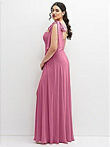 Alt View 2 Thumbnail - Orchid Pink Chiffon Convertible Maxi Dress with Multi-Way Tie Straps
