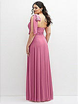 Alt View 3 Thumbnail - Orchid Pink Chiffon Convertible Maxi Dress with Multi-Way Tie Straps