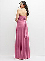 Alt View 6 Thumbnail - Orchid Pink Chiffon Convertible Maxi Dress with Multi-Way Tie Straps