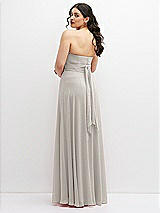 Alt View 6 Thumbnail - Oyster Chiffon Convertible Maxi Dress with Multi-Way Tie Straps