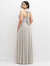 Rear View Thumbnail - Oyster Chiffon Convertible Maxi Dress with Multi-Way Tie Straps