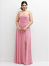 Alt View 4 Thumbnail - Peony Pink Chiffon Convertible Maxi Dress with Multi-Way Tie Straps