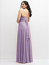 Alt View 6 Thumbnail - Pale Purple Chiffon Convertible Maxi Dress with Multi-Way Tie Straps