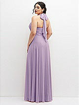 Rear View Thumbnail - Pale Purple Chiffon Convertible Maxi Dress with Multi-Way Tie Straps