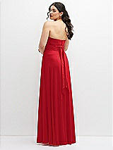 Alt View 6 Thumbnail - Parisian Red Chiffon Convertible Maxi Dress with Multi-Way Tie Straps