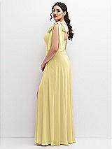 Alt View 2 Thumbnail - Pale Yellow Chiffon Convertible Maxi Dress with Multi-Way Tie Straps
