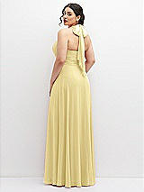 Rear View Thumbnail - Pale Yellow Chiffon Convertible Maxi Dress with Multi-Way Tie Straps