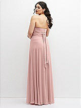 Alt View 6 Thumbnail - Rose - PANTONE Rose Quartz Chiffon Convertible Maxi Dress with Multi-Way Tie Straps