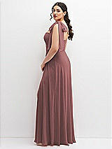 Alt View 2 Thumbnail - Rosewood Chiffon Convertible Maxi Dress with Multi-Way Tie Straps