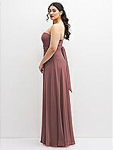 Alt View 5 Thumbnail - Rosewood Chiffon Convertible Maxi Dress with Multi-Way Tie Straps