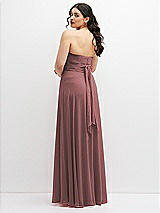 Alt View 6 Thumbnail - Rosewood Chiffon Convertible Maxi Dress with Multi-Way Tie Straps