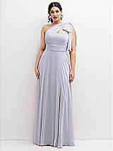 Alt View 1 Thumbnail - Silver Dove Chiffon Convertible Maxi Dress with Multi-Way Tie Straps