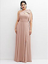 Alt View 1 Thumbnail - Toasted Sugar Chiffon Convertible Maxi Dress with Multi-Way Tie Straps