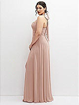 Side View Thumbnail - Toasted Sugar Chiffon Convertible Maxi Dress with Multi-Way Tie Straps