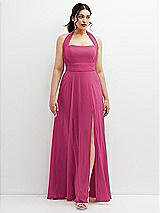 Front View Thumbnail - Tea Rose Chiffon Convertible Maxi Dress with Multi-Way Tie Straps