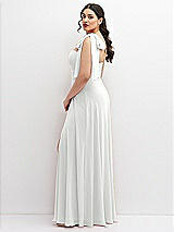 Alt View 2 Thumbnail - White Chiffon Convertible Maxi Dress with Multi-Way Tie Straps