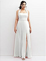 Front View Thumbnail - White Chiffon Convertible Maxi Dress with Multi-Way Tie Straps