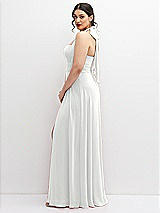 Side View Thumbnail - White Chiffon Convertible Maxi Dress with Multi-Way Tie Straps