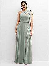 Alt View 1 Thumbnail - Willow Green Chiffon Convertible Maxi Dress with Multi-Way Tie Straps