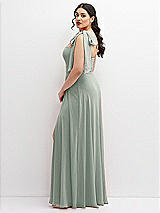 Alt View 2 Thumbnail - Willow Green Chiffon Convertible Maxi Dress with Multi-Way Tie Straps