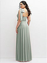 Alt View 3 Thumbnail - Willow Green Chiffon Convertible Maxi Dress with Multi-Way Tie Straps