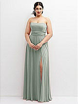 Alt View 4 Thumbnail - Willow Green Chiffon Convertible Maxi Dress with Multi-Way Tie Straps