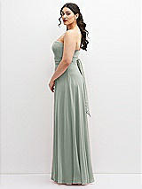 Alt View 5 Thumbnail - Willow Green Chiffon Convertible Maxi Dress with Multi-Way Tie Straps