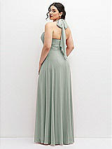 Rear View Thumbnail - Willow Green Chiffon Convertible Maxi Dress with Multi-Way Tie Straps