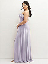 Side View Thumbnail - Moondance Tiered Ruffle Neck Strapless Maxi Dress with Front Slit