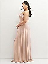 Side View Thumbnail - Cameo Tiered Ruffle Neck Strapless Maxi Dress with Front Slit