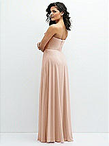 Alt View 3 Thumbnail - Cameo Chiffon Corset Maxi Dress with Removable Off-the-Shoulder Swags