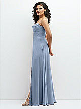 Alt View 2 Thumbnail - Cloudy Chiffon Corset Maxi Dress with Removable Off-the-Shoulder Swags
