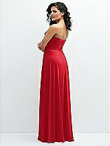 Alt View 3 Thumbnail - Parisian Red Chiffon Corset Maxi Dress with Removable Off-the-Shoulder Swags