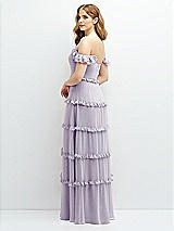 Alt View 3 Thumbnail - Moondance Tiered Chiffon Maxi A-line Dress with Convertible Ruffle Straps