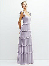 Side View Thumbnail - Moondance Tiered Chiffon Maxi A-line Dress with Convertible Ruffle Straps
