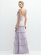 Rear View Thumbnail - Moondance Tiered Chiffon Maxi A-line Dress with Convertible Ruffle Straps