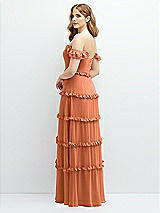 Alt View 3 Thumbnail - Sweet Melon Tiered Chiffon Maxi A-line Dress with Convertible Ruffle Straps