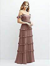 Alt View 2 Thumbnail - Sienna Tiered Chiffon Maxi A-line Dress with Convertible Ruffle Straps