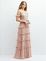 Alt View 2 Thumbnail - Toasted Sugar Tiered Chiffon Maxi A-line Dress with Convertible Ruffle Straps