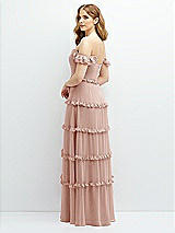 Alt View 3 Thumbnail - Toasted Sugar Tiered Chiffon Maxi A-line Dress with Convertible Ruffle Straps