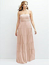 Front View Thumbnail - Cameo Modern Regency Chiffon Tiered Maxi Dress with Tie-Back
